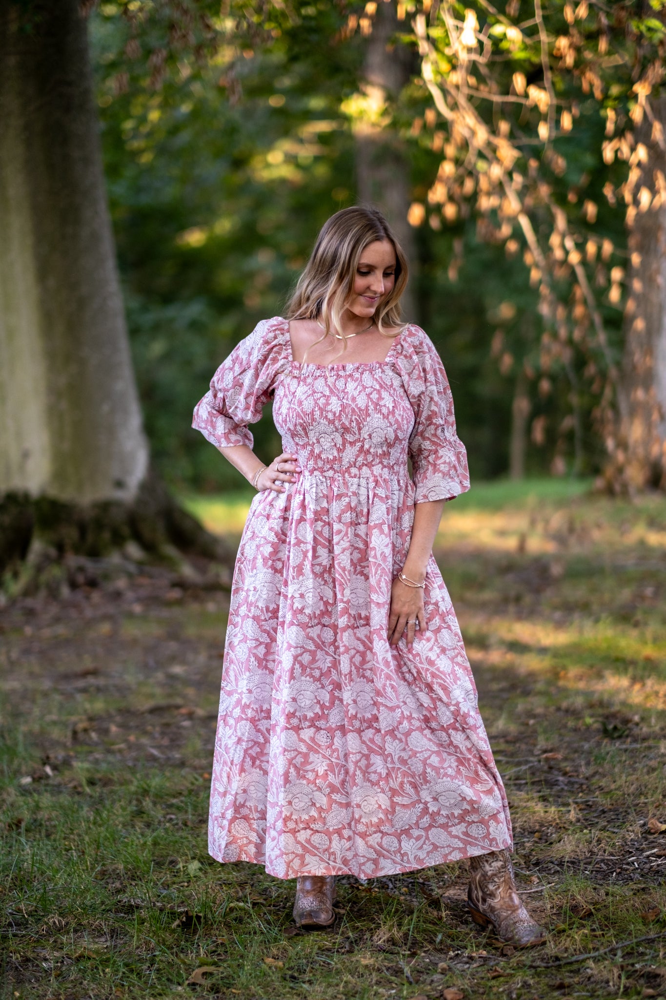 100% Cotton Rose Dress | Organic Cotton Dress