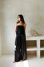 Linen Strapless Tube Top - Black