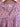 Clarity Zona blouse, 100% cotton in rose-pink with periwinkle lotus blooms (photo 2 of 4)