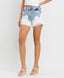 Wear Clarity 100% Cotton Super High Rise Distressed Mom Shorts