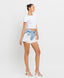 Wear Clarity Non-Toxic 100% Cotton Super High Rise Distressed Mom Shorts