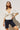 V Neck Cotton Blouse with Jacquard Bubble Sleeves