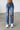 High Rise Straight Leg Denim Jeans - Dark Wash 100% Cotton