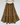 Clarity Mary Oliver skirt, 100% cotton mustard ochre with teal and cream block print, full front view