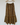 Clarity Mary Oliver skirt, 100% cotton mustard ochre with teal and cream block print, back view